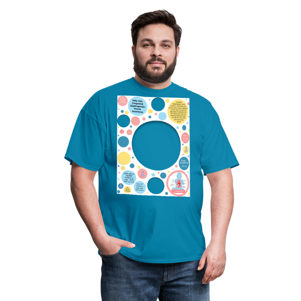 PERSONALIZABLE CDH Awareness Unisex Classic T-Shirt - turquoise