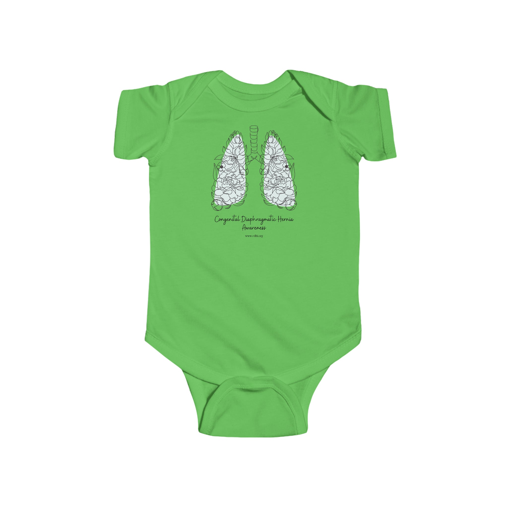Infant Fine Jersey Bodysuit Official Congenital Diaphragmatic Hernia Awareness