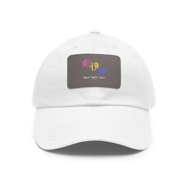 Dad Hat with Leather Patch (Rectangle) Official Congenital Diaphragmatic Hernia Awareness