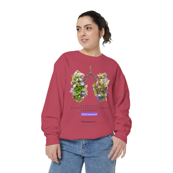 Official Congenital Diaphragmatic Hernia Awareness Unisex Garment-Dyed Sweatshirt