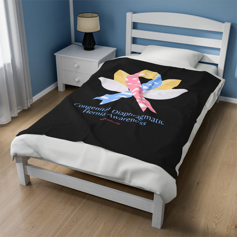 Velveteen Plush Blanket Official Congenital Diaphragmatic Hernia Awareness