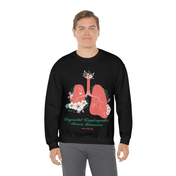 CDH Lungs Daisies  Unisex Heavy Blend™ Crewneck Sweatshirt