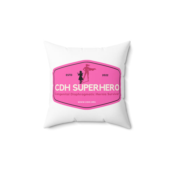 Spun Polyester Square Pillow Official Congenital Diaphragmatic Hernia Awareness