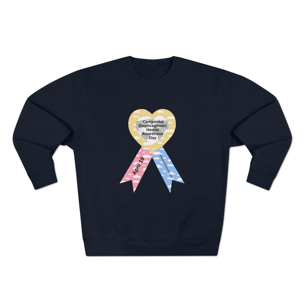 Unisex Premium Crewneck Sweatshirt Official Congenital Diaphragmatic Hernia Awareness