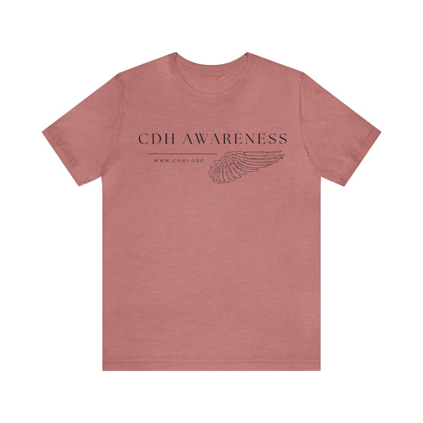 CDH Awareness Wing - Official Congenital Diaphragmatic Hernia Awareness Unisex Jersey Short Sleeve Tee