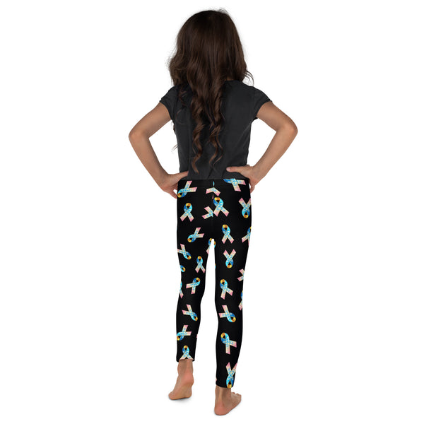 CDHARAB- (1) Congenital Diaphragmatic Hernia Awareness Ribbon Kid's Leggings