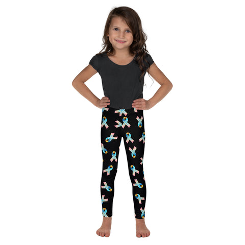 CDHARAB- (1) Congenital Diaphragmatic Hernia Awareness Ribbon Kid's Leggings