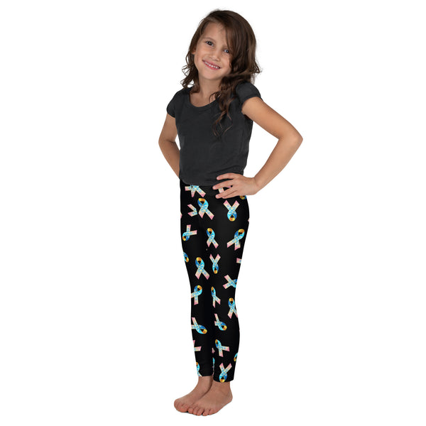 CDHARAB- (1) Congenital Diaphragmatic Hernia Awareness Ribbon Kid's Leggings