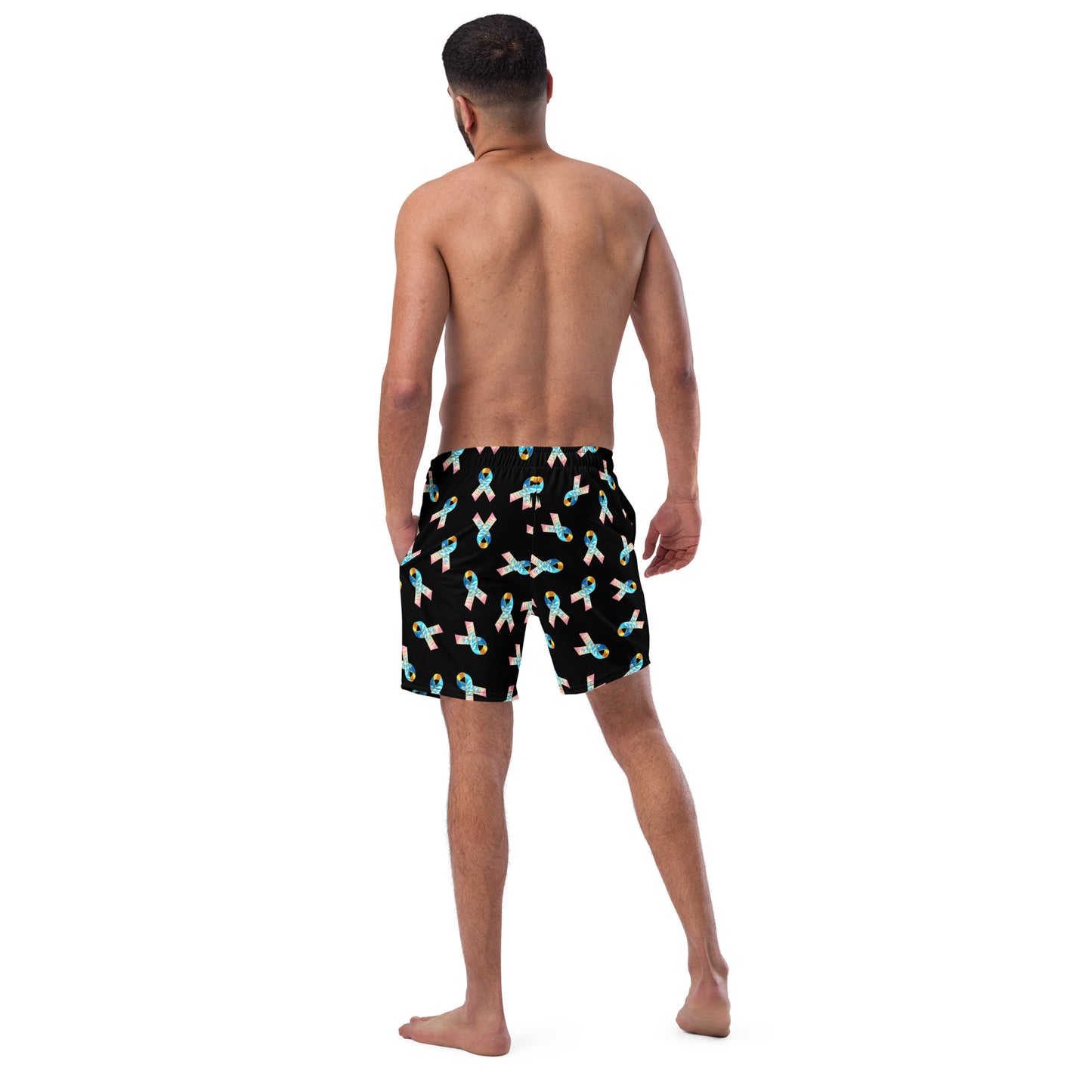 CDHARAB- (1) Congenital Diaphragmatic Hernia Awareness Ribbon All-Over Print Recycled Swim Trunks