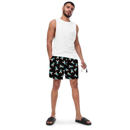 CDHARAB- (1) Congenital Diaphragmatic Hernia Awareness Ribbon All-Over Print Recycled Swim Trunks