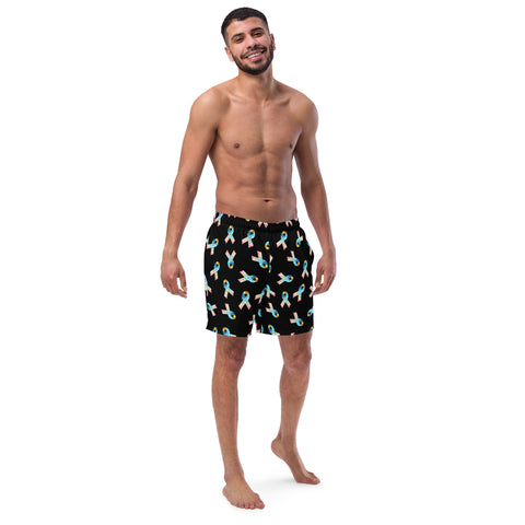 CDHARAB- (1) Congenital Diaphragmatic Hernia Awareness Ribbon All-Over Print Recycled Swim Trunks