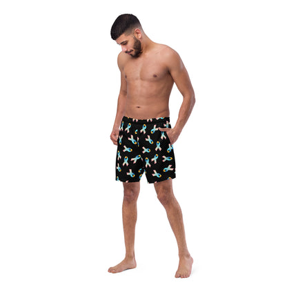 CDHARAB- (1) Congenital Diaphragmatic Hernia Awareness Ribbon All-Over Print Recycled Swim Trunks