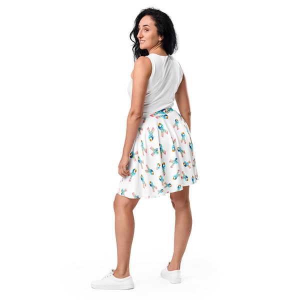 CDHARAW- (1) Congenital Diaphragmatic Hernia Awareness Ribbon Skater Skirt