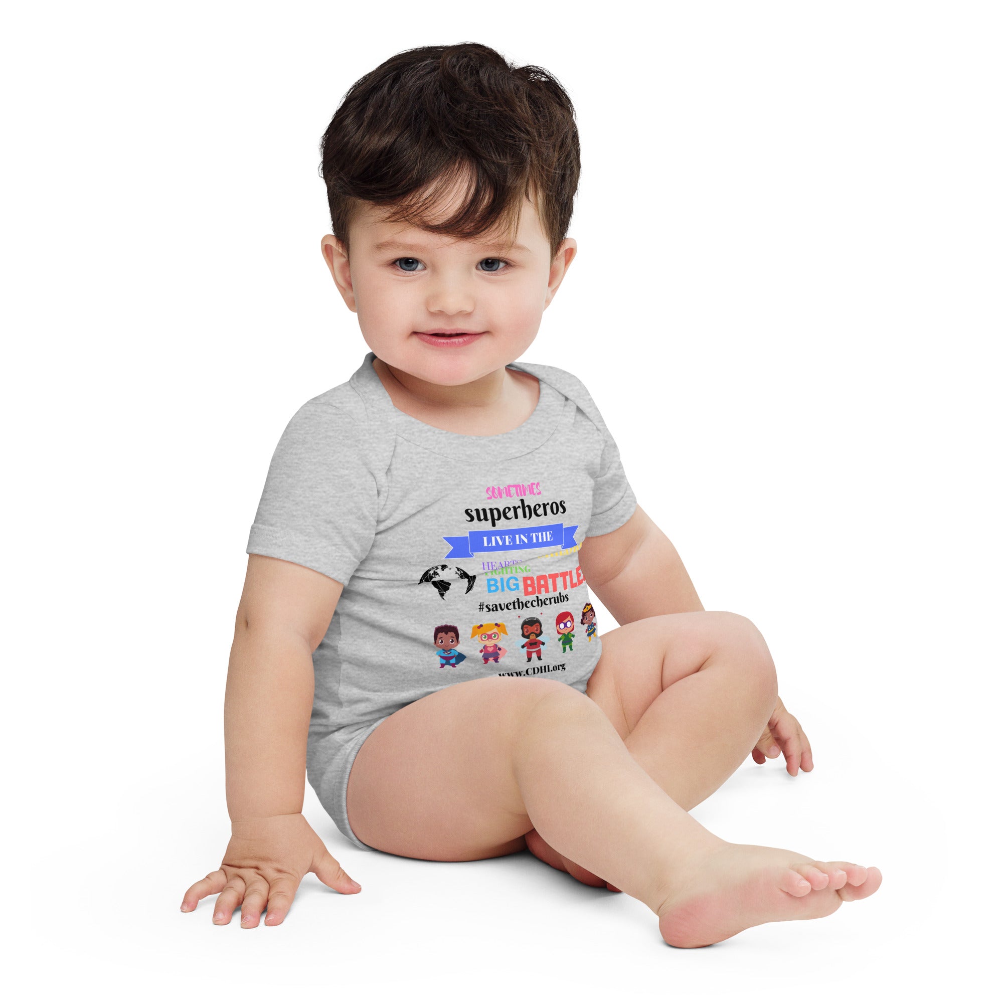 CDH Superheros Baby short sleeve one piece