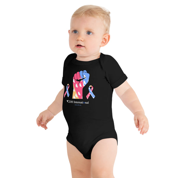 CDHAR- (7) Congenital Diaphragmatic Hernia Awareness Ribbon Baby short sleeve one piece