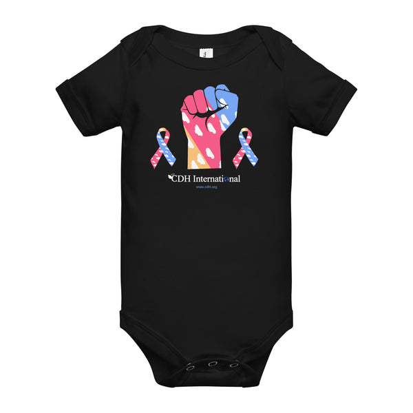 CDHAR- (7) Congenital Diaphragmatic Hernia Awareness Ribbon Baby short sleeve one piece