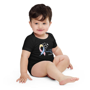 CDHAR- (5) Congenital Diaphragmatic Hernia Awareness Ribbon Baby short sleeve one piece