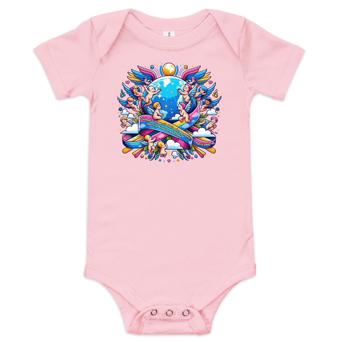 April 19th is Congenital Diaphragmatic Hernia Awareness Day Baby short sleeve one piece