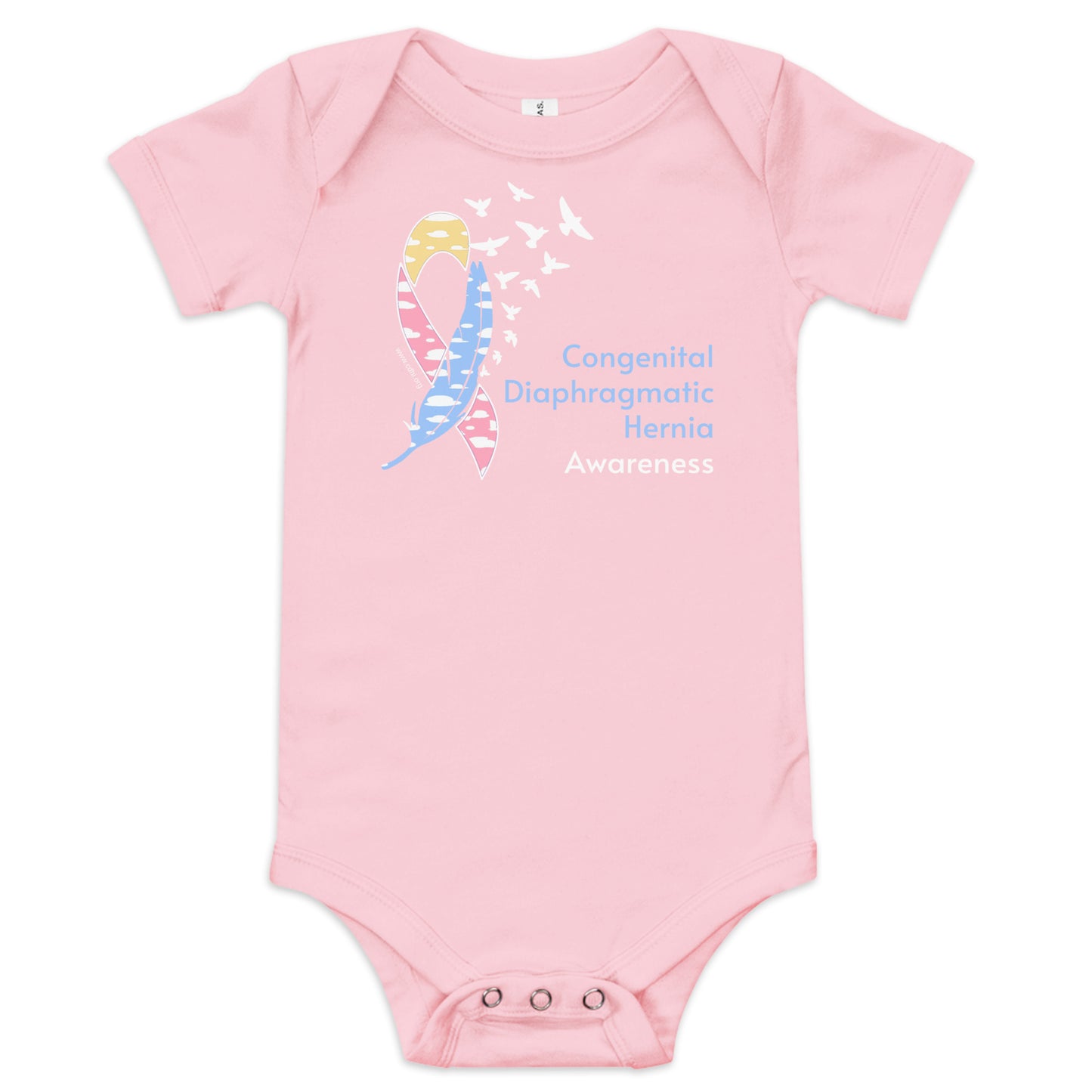 CDHAR- (5) Congenital Diaphragmatic Hernia Awareness Ribbon Baby short sleeve one piece