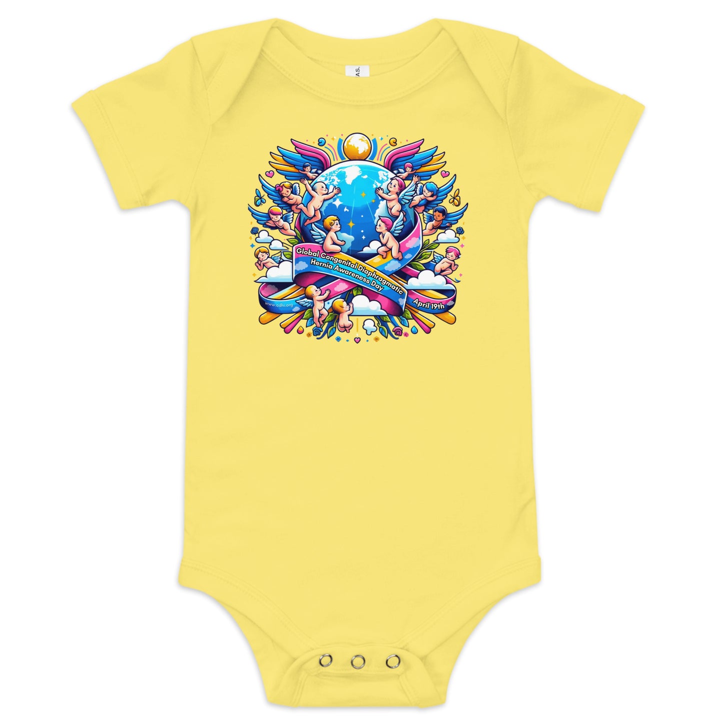 April 19th is Congenital Diaphragmatic Hernia Awareness Day Baby short sleeve one piece