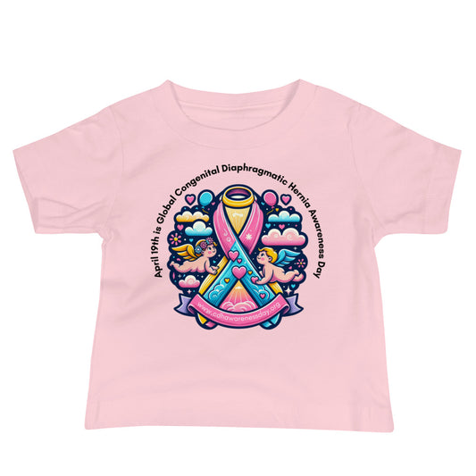 April 19th is Congenital Diaphragmatic Hernia Awareness Day Baby Jersey Short Sleeve Tee