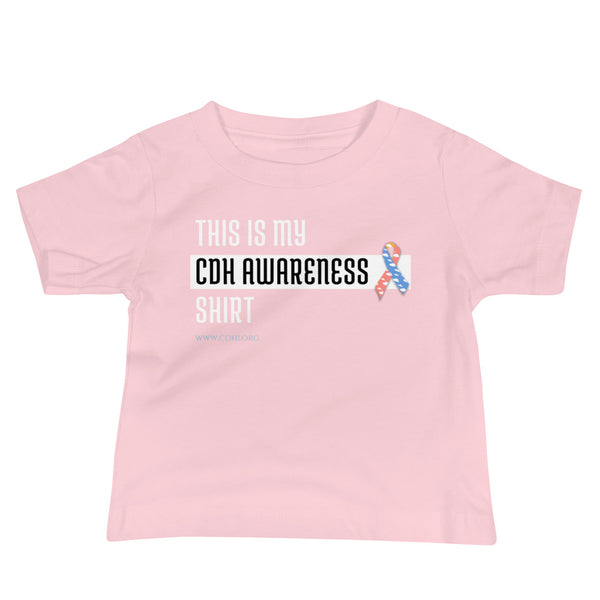 CDHAR- (2) Congenital Diaphragmatic Hernia Awareness Ribbon  Baby Jersey Short Sleeve Tee