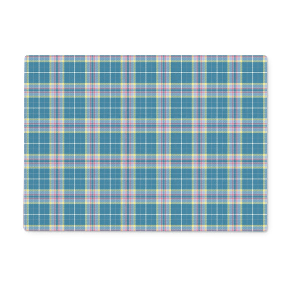 CDHtartan- (2) Official Congenital Diaphragmatic Hernia Awareness Tartan Glass Chopping Board