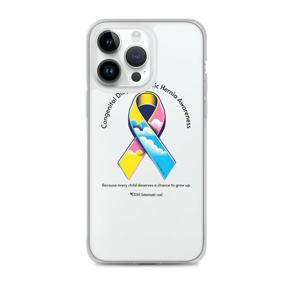 CDHAR- (47) Congenital Diaphragmatic Hernia Awareness Ribbon Clear Case for iPhone®