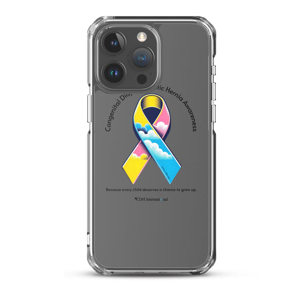 CDHAR- (47) Congenital Diaphragmatic Hernia Awareness Ribbon Clear Case for iPhone®