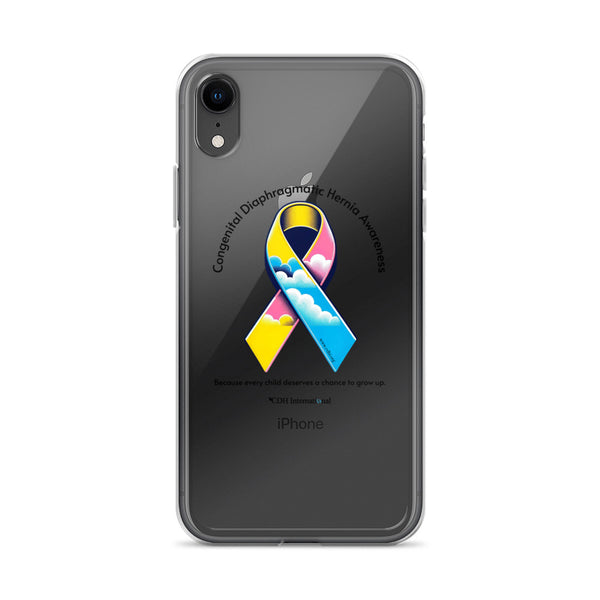 CDHAR- (47) Congenital Diaphragmatic Hernia Awareness Ribbon Clear Case for iPhone®