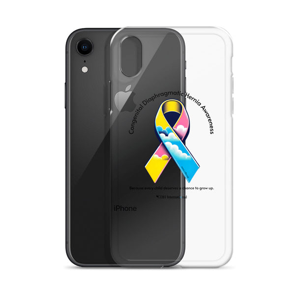 CDHAR- (47) Congenital Diaphragmatic Hernia Awareness Ribbon Clear Case for iPhone®