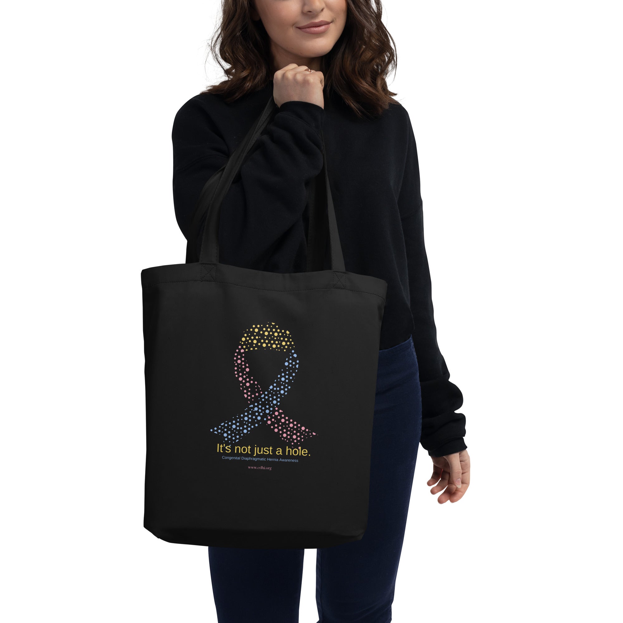 CDHAR- (38) Congenital Diaphragmatic Hernia Awareness Ribbon Eco Tote Bag