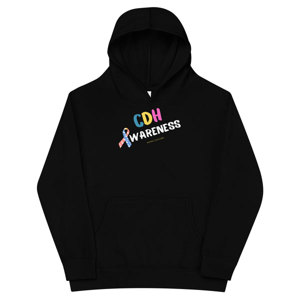 CDHAR- (3) Congenital Diaphragmatic Hernia Awareness Ribbon Kids fleece hoodie