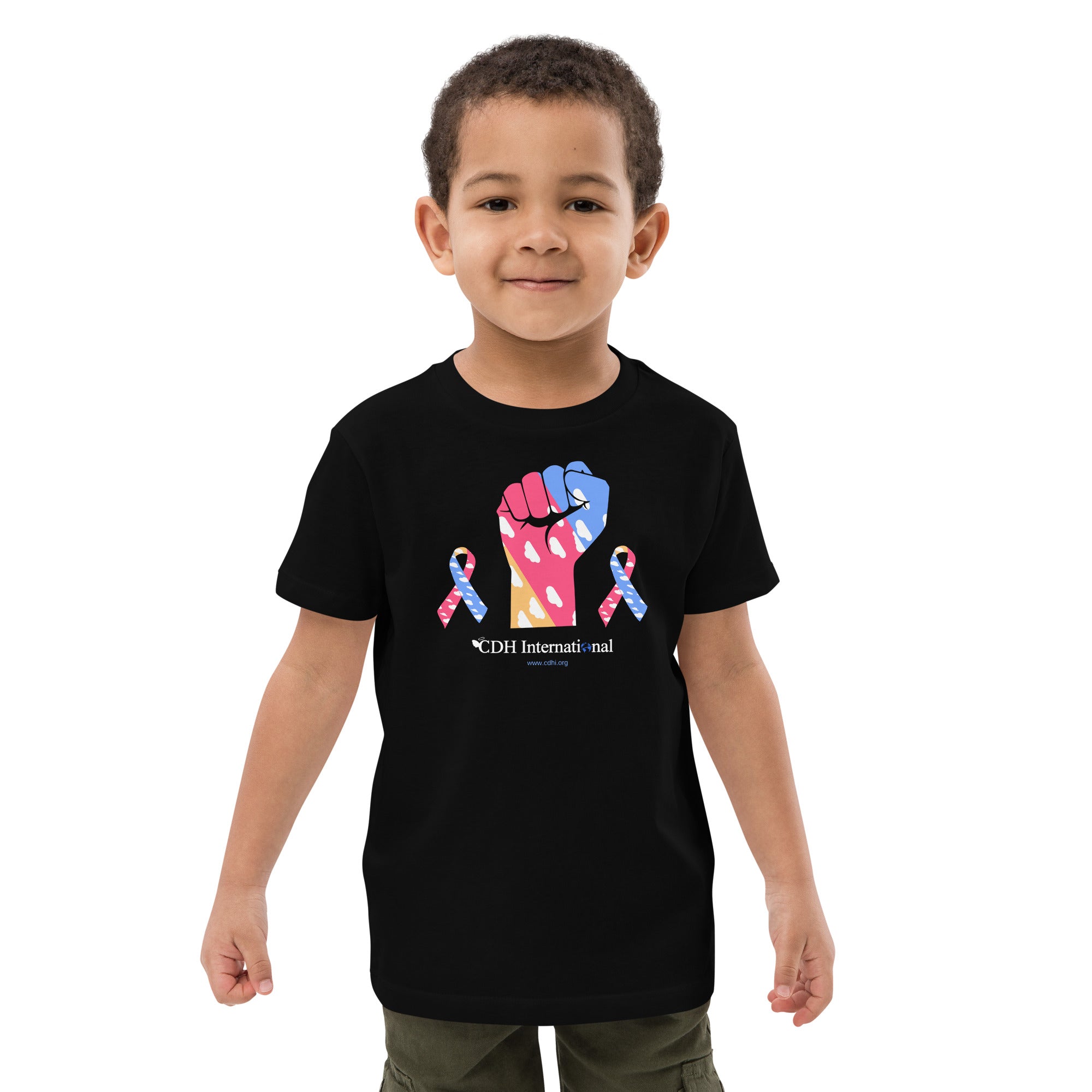 CDHAR- (7) Congenital Diaphragmatic Hernia Awareness Ribbon Organic cotton kids t-shirt