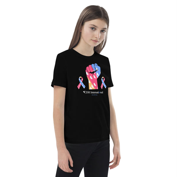 CDHAR- (7) Congenital Diaphragmatic Hernia Awareness Ribbon Organic cotton kids t-shirt