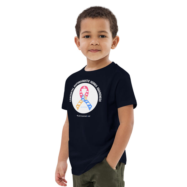 CDHAR- (10) Congenital Diaphragmatic Hernia Awareness Ribbon Organic cotton kids t-shirt