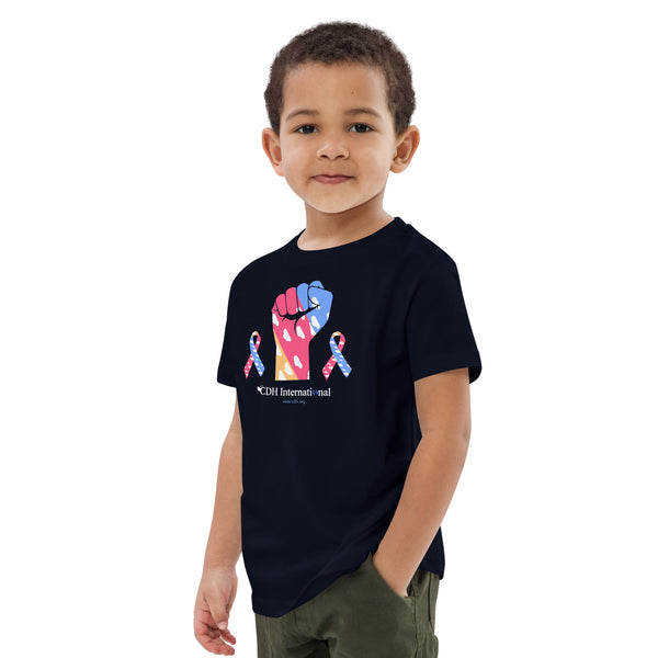 CDHAR- (7) Congenital Diaphragmatic Hernia Awareness Ribbon Organic cotton kids t-shirt