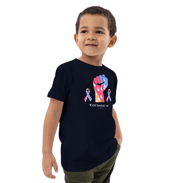 CDHAR- (7) Congenital Diaphragmatic Hernia Awareness Ribbon Organic cotton kids t-shirt