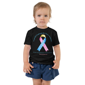 CDHAR- (1) Congenital Diaphragmatic Hernia Awareness Ribbon Toddler Short Sleeve Tee