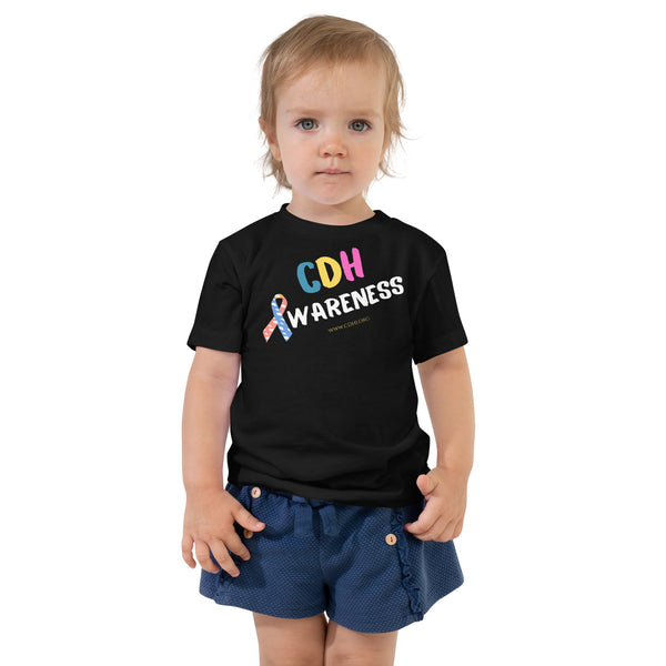 CDHAR- (3) Congenital Diaphragmatic Hernia Awareness Ribbon Toddler Short Sleeve Tee