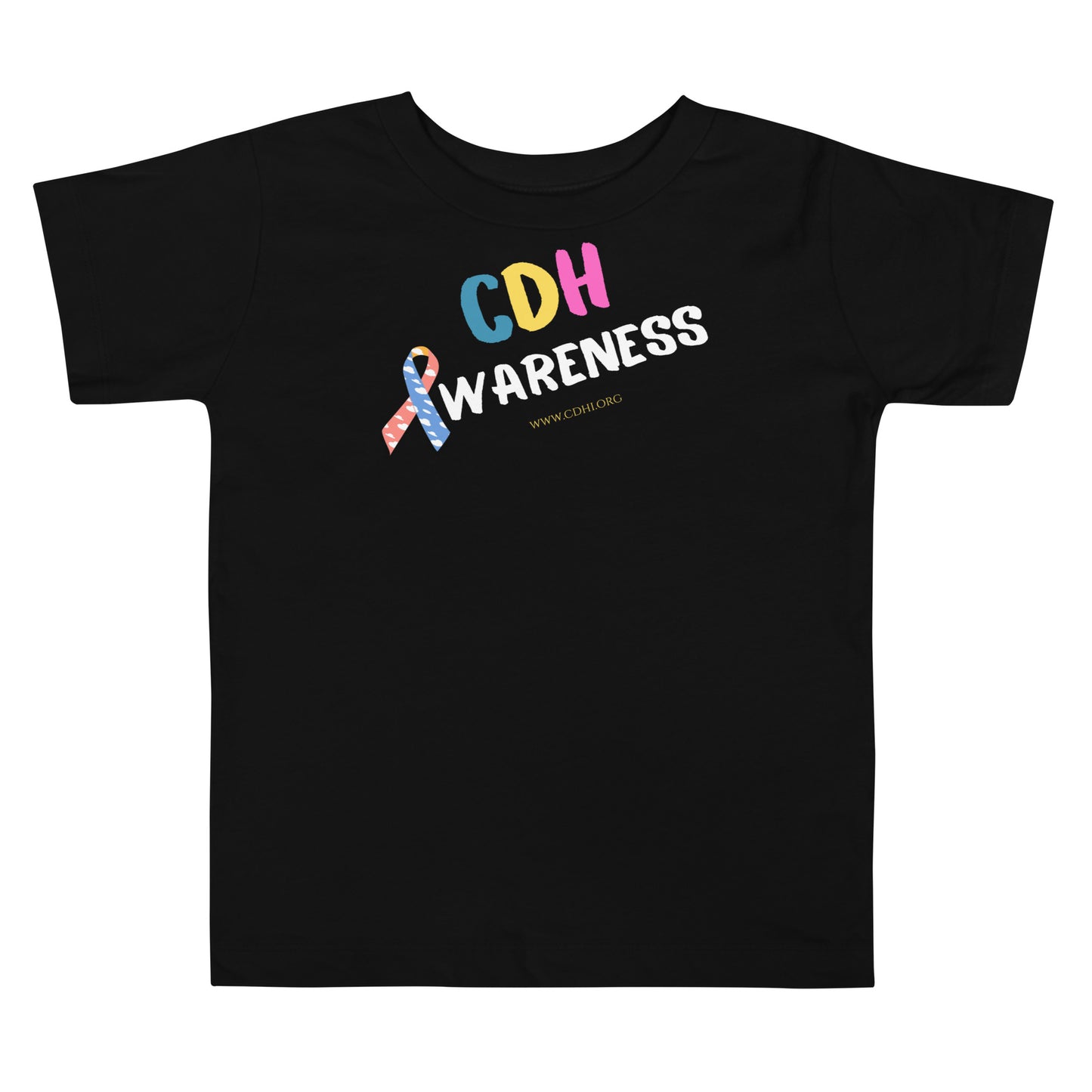 CDHAR- (3) Congenital Diaphragmatic Hernia Awareness Ribbon Toddler Short Sleeve Tee