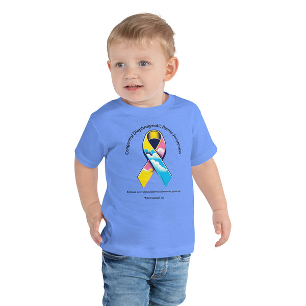 CDHAR- (47) Congenital Diaphragmatic Hernia Awareness Ribbon Toddler Short Sleeve Tee