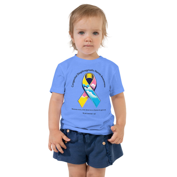 CDHAR- (47) Congenital Diaphragmatic Hernia Awareness Ribbon Toddler Short Sleeve Tee