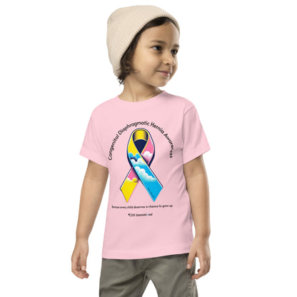 CDHAR- (47) Congenital Diaphragmatic Hernia Awareness Ribbon Toddler Short Sleeve Tee