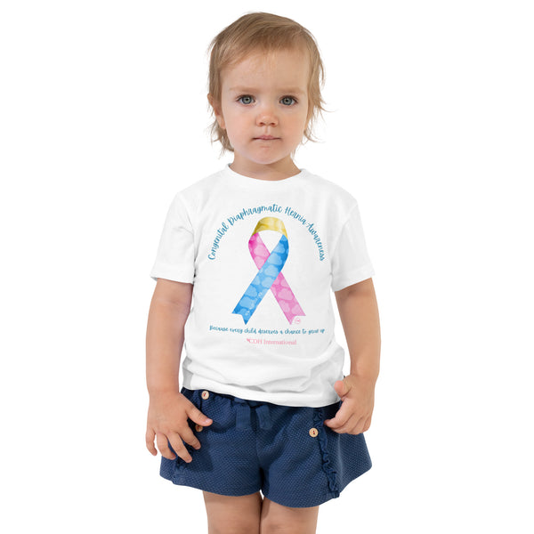 CDHAR- (1) Congenital Diaphragmatic Hernia Awareness Ribbon Toddler Short Sleeve Tee