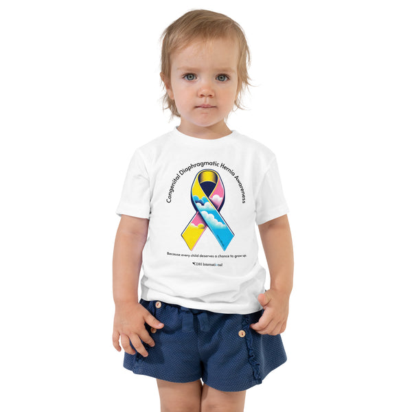 CDHAR- (47) Congenital Diaphragmatic Hernia Awareness Ribbon Toddler Short Sleeve Tee