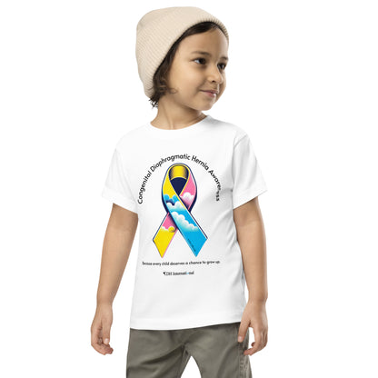 CDHAR- (47) Congenital Diaphragmatic Hernia Awareness Ribbon Toddler Short Sleeve Tee