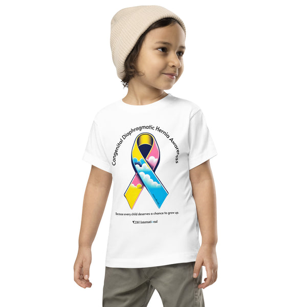 CDHAR- (47) Congenital Diaphragmatic Hernia Awareness Ribbon Toddler Short Sleeve Tee