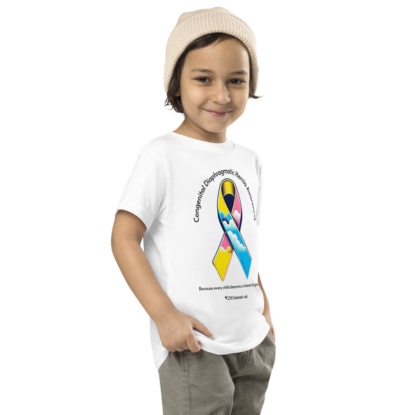 CDHAR- (47) Congenital Diaphragmatic Hernia Awareness Ribbon Toddler Short Sleeve Tee