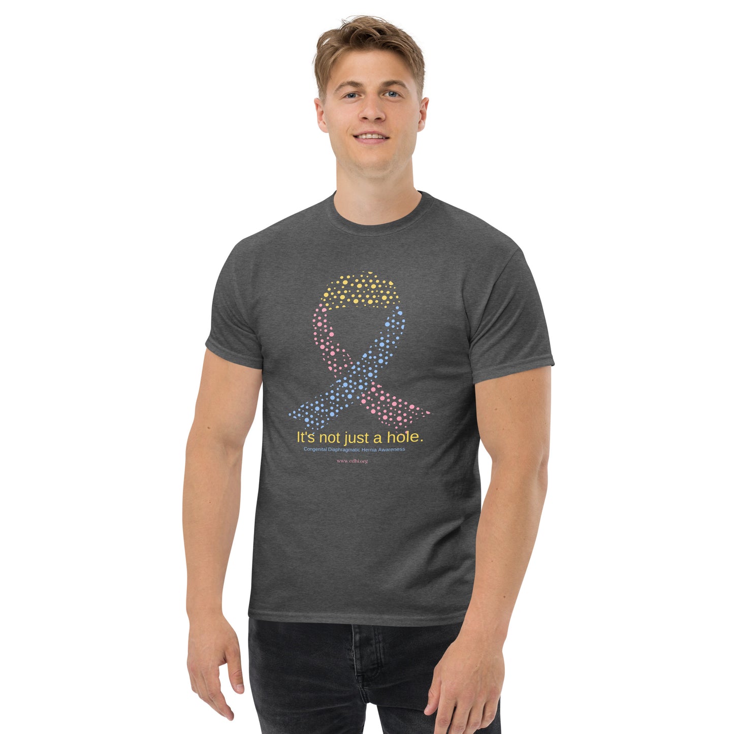CDHAR- (38) Congenital Diaphragmatic Hernia Awareness Ribbon Men's classic tee 2